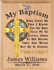 Personalized Baptism Gift Plaque