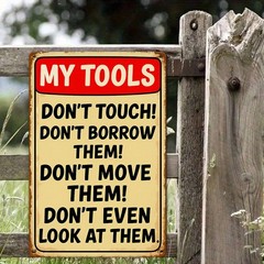 Metal Art Card One Piece My Tools Aluminum Sign Many Sizes Available