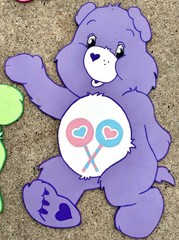 Vintage Set of 5 Handmade Care Bears Wood Cutouts Wall Decor Each 22” X 13”
