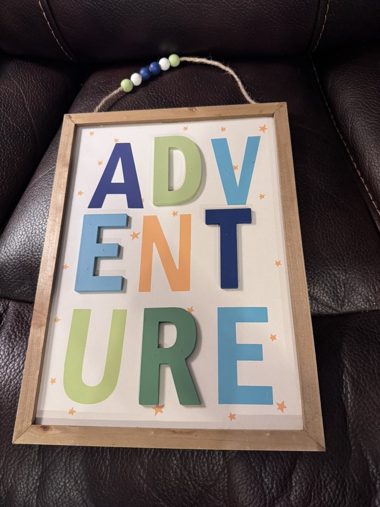 Adventure Rectangular 3D Hanging Wall Décor Kids Room New Wood