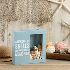 Versatile Coastal Seashell Holder – Memory Box with Glass Windows for Keepsakes