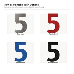 Number 5 Steel Cutout Shape, Raw Metal Wall Art and Craft Supply