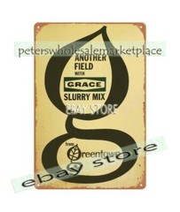 Grace slurry mix feed farm livestock cattle cow swine pig metal tin sign