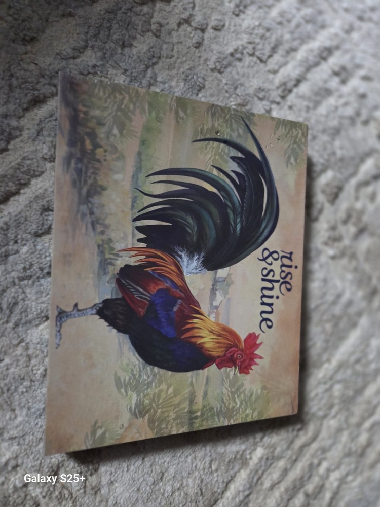 Rise And Shine Rooster Wall Art NIP. 10 In X 8 In