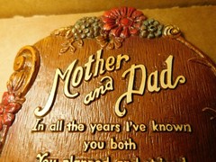 APP~Multi. Products Inc. USA #1472 Mother & Dad All The Years Vtg. Wall Plaque