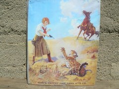 Colt’s Patent Fire Arms Revolveres Pistolas Automaticas Embossed Metal Sign New