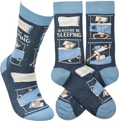 Primitives by Kathy – I’d Rather Be Sleeping Unisex Socks, One Size