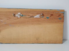 Early American Theme Hand Painted Wall Hanging set of 2 Winter/Spring Scene 1991