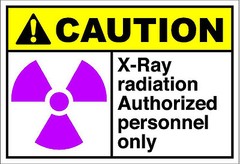 X-Ray Radiation Authorized Personnel Only Caution OSHA / ANSI LABEL DECAL STICKE