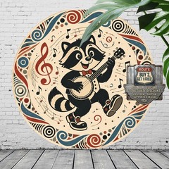 Vintage Cartoon Cat Round Tin Sign 8×8 Retro Animation Wall Decor