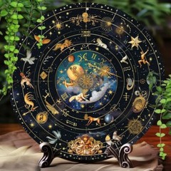 Zodiac Aluminum Wall Hanging Sign. Astrological Symbols. Conversation piece!