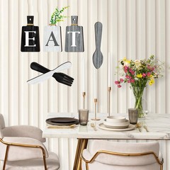 JINRICH 6 Piece Kitchen Decor Chopping Medium, Black, white and gray simple