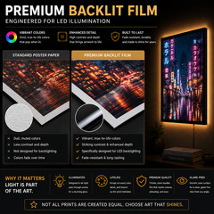 LED Backlit Window View Wall Art Lighted Frame – brown brick tunnel