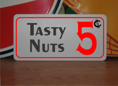 Tasty Nuts 5c Metal Sign
