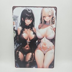Pinup Anime Girl Metal Tin Sign Wall Posters 8×12