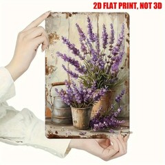 Garden Lavender Metal Tin Signs Plate Purple Flower Farmhouse Plaque Wall decor