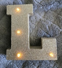 Letter L Lighted Wall Decor LED Letter Lights Battery Operated