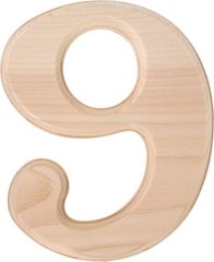 847330 Pine House Number 9 Wood 6.5Inch Wooden Decorative Door Address