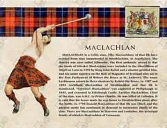 Clan Maclachlan Scottish Family History 11″ x 9″ Wall Print Unframed Quality