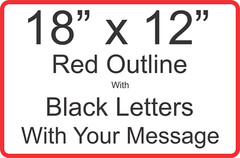 Personalized Aluminum 2 Color Metal Sign Customized W/Custom Text 12″ x 18″ Size