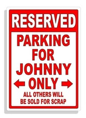 Personalized Parking Sign Wall Decal Metal Sign No Parking Customized JOHNNY