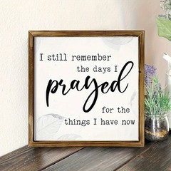 2D Wooden Sign Rustic Farmhouse Wall Art Bible Verse home Office Room Decoration