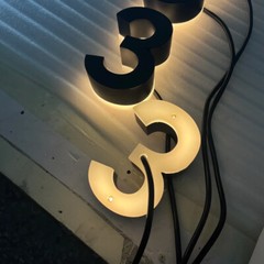 Custom Illuminated Address Number Sign Outdoor LED Backlit House Number