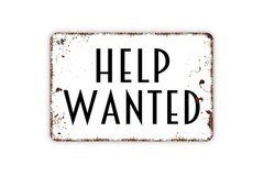 Help Wanted Sign | Now Hiring Business Sign | Job Opening Notice | Storefront