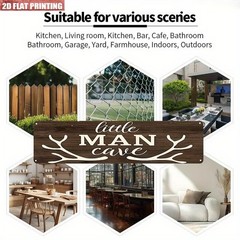 Metal Wall Sign “Little for Man Cave” 15.75″X3.94″ Iron Plaque