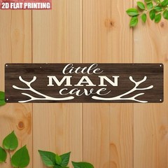 Metal Wall Sign “Little for Man Cave” 15.75″X3.94″ Iron Plaque