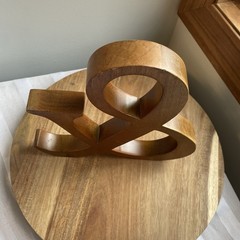 Ampersand (“&”) Sign Symbol Wood Home Decor Free Standing 10”x 10”