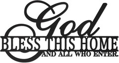 God Bless This Home Wall Decor Rustic Metal Home Sign for Farmhouse Entryway