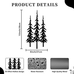 DICYWUDI Black Metal Tree Wall Decor, Cabin Decor, Tree Decor, Rustic Wall De…
