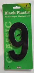 #9 Number Classic Black Plastic 4″ Dimensional Number For Your Home