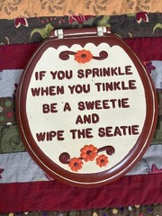 Ceramic Vintage Bathroom Wall Hanging