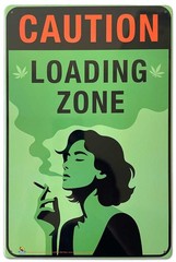 Caution Loading Zone Tin Sign – 20x30cm – 7.87″ x 11.81″