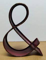 The & sign UNIQUE Sculpture 8″ Metal Art