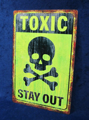 TOXIC -*US MADE*- Full Color Metal Sign – Teen Room Man Cave Garage Bar Décor