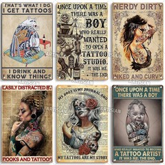 Artisian Tattoo Retro Tin Metal Signs Poster Job Tin Plaque Hobby Decorative Pla