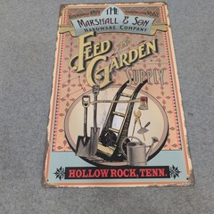 Marshall & Son Hardware Feed and Garden Supply Vintage Style Metal Tin Sign