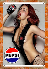 Pepsi Cola Addison Rae Metal Sign Wall Decor Bar, Garage, Man Cave Read Des