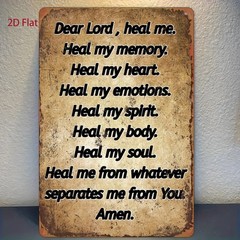 20.32*30.48 cm Metal Sign “Healing Prayers And Blessings”