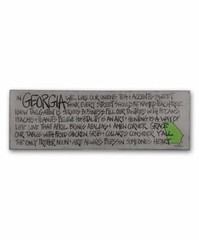 GEORGIA State Definition Wall Sign Magnolia Lane Heritage Southern Decor