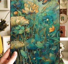 Retro Vintage Art Deco Mystical Garden Spring Metal Tin Sign 8×12 Flowers