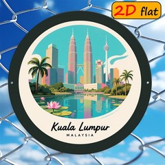 2D Plane Metal Sign Aluminum Sign 8 Inch Round Funny Outdoor Plaque