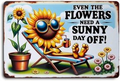 Garden Signs Vintage Plant-Themed Metal Tin Sign Wall Decor | 12×8 Inches Nature