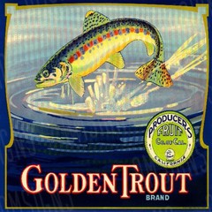 Vintage Golden Trout Fruit Label Reproduction Metal Sign FREE SHIPPING