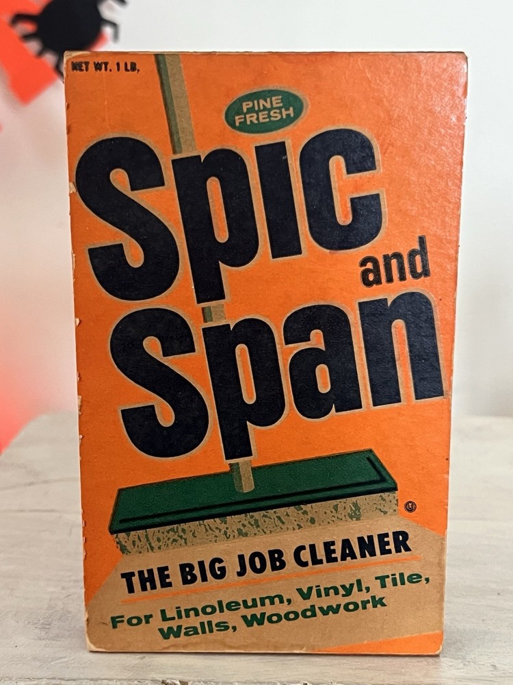Vintage Spik N Span All Purpose Cleanser Wood Sign Decor Farmhouse Kitchen