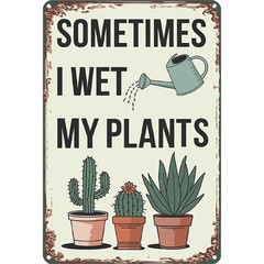 Funny Garden Gifts for Women Sometimes I Wet My Plants Tin Signs-Vintage Sign…