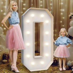 4FT Marquee Light Up Numbers 0,Party Decoration Large Marquee Light Up Letter…